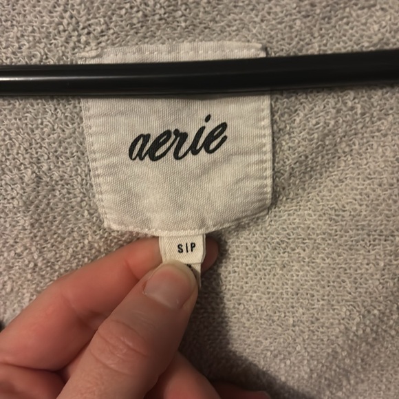 Aerie Gray Hoodie Sweater - Picture 2 of 3